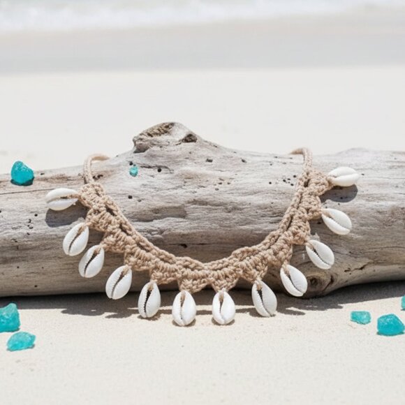 🆕️ Boho Chic Handcrafted Cowrie Shell Choker Beach Vacay Coastal Layer Necklace - Picture 12 of 15